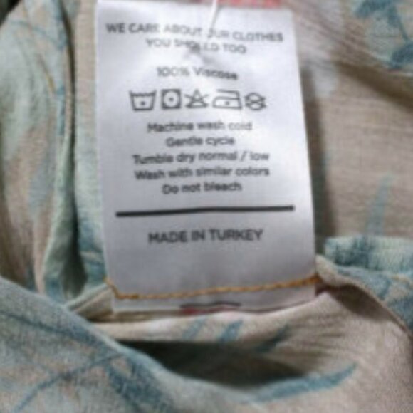 Sincerely Jules Sexy Tropical Palm Lightweight Gauze Midi Slit Summer Dress - Picture 9 of 11